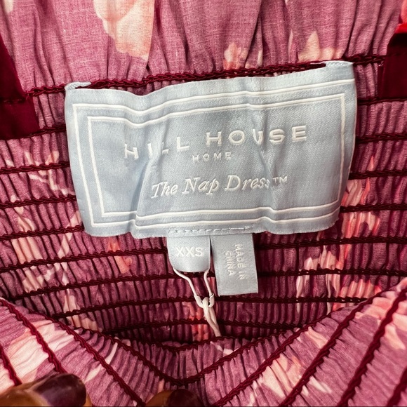 NWT HILL HOUSE Ellie Nap Dress Burgundy Botanical - Picture 15 of 15